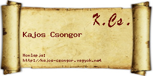 Kajos Csongor névjegykártya