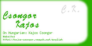 csongor kajos business card